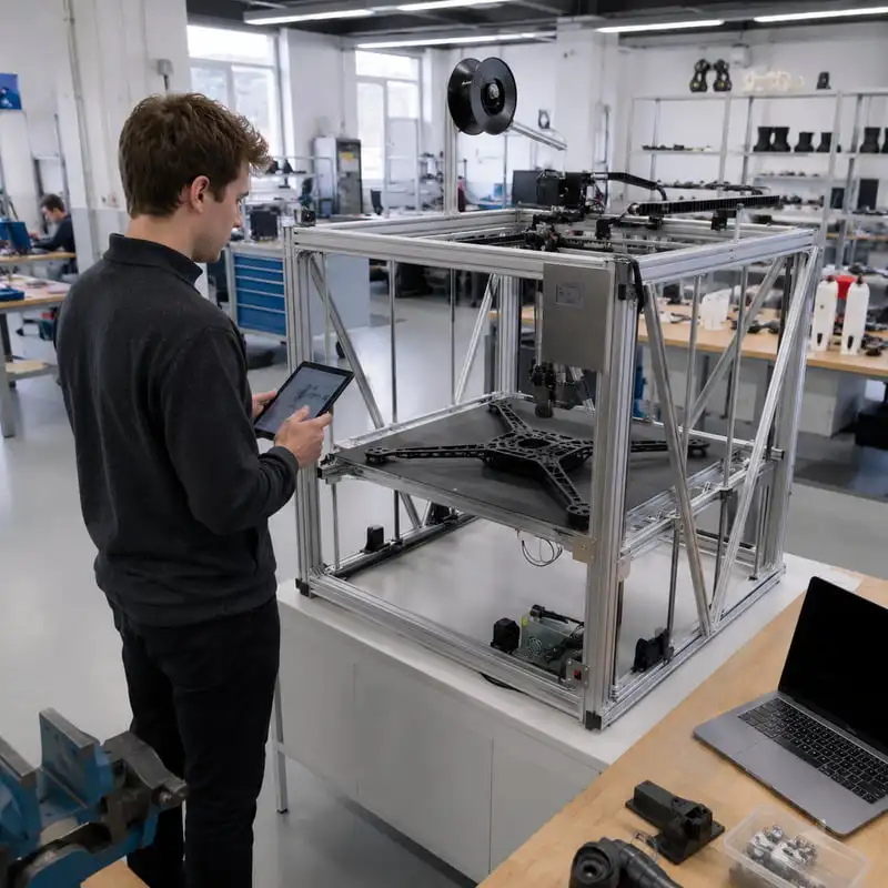 Customized Carbon Fiber 3D Printer and Industrial Filament Printing Machine with Dual Extruder for Functional Parts