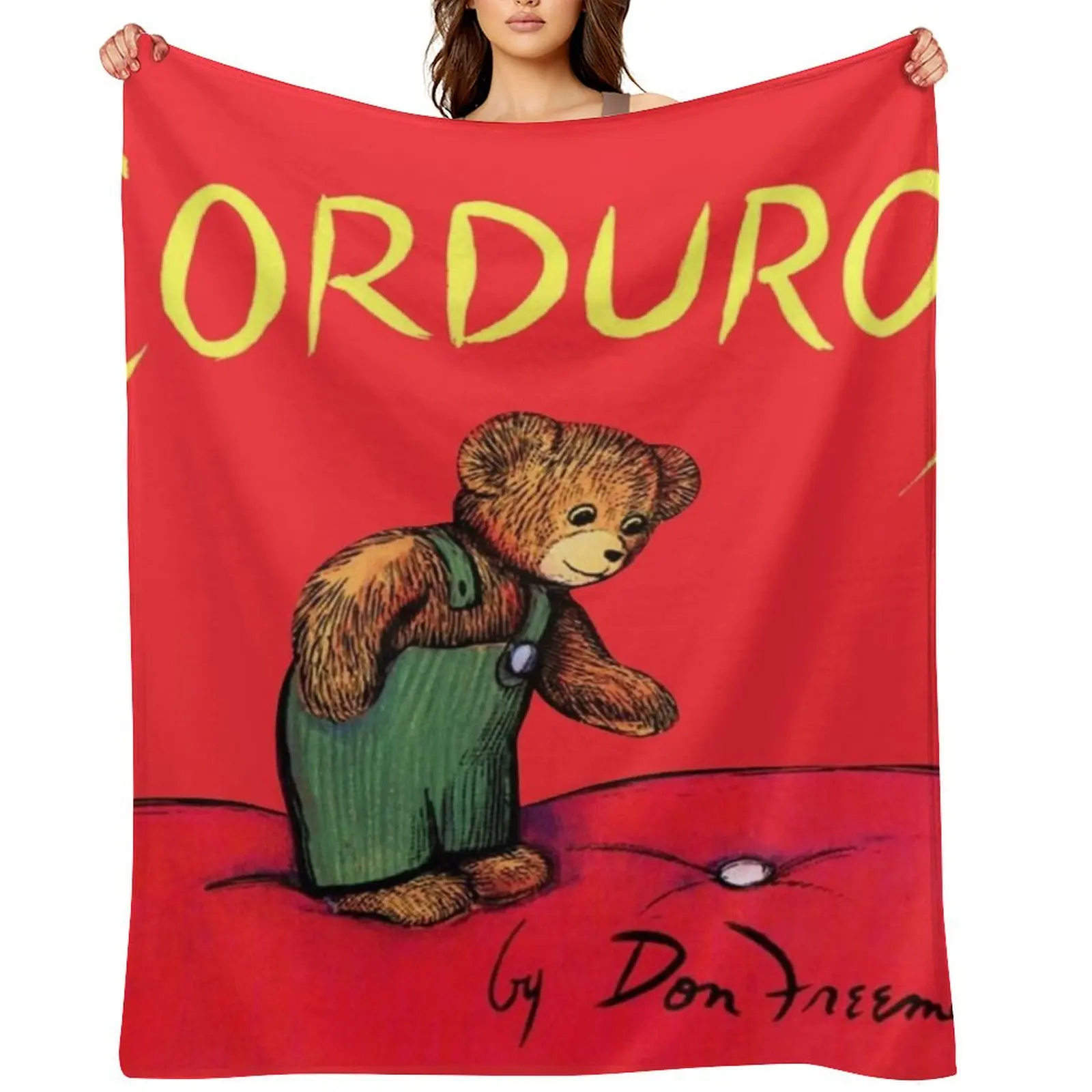 

Corduroy Bear classic cover illustration Throw Blanket Soft Plush Plaid Decorative Beds Weighted warm for winter Blankets