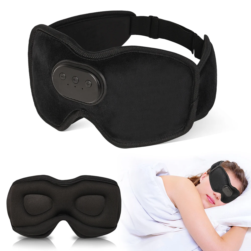 Bluetooth Eyemask, Wireless Bluetooth Headphones Sleep Earphones 3D EyeMask for Side Sleepers, Best Gift for Yoga, Travel, Nap