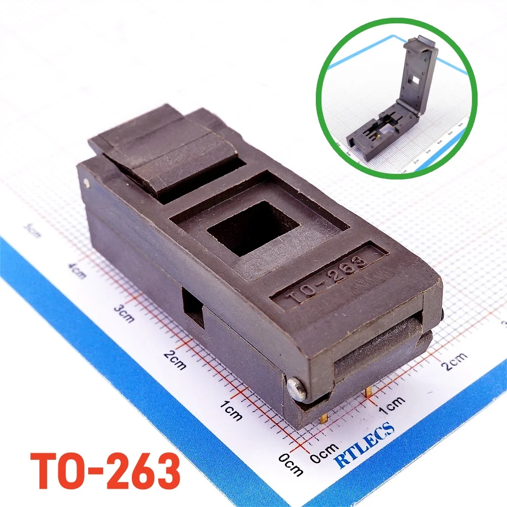 

5 piece Burn In Socket TO-263 Package Clamshell Burn-in Test Gold Plated Surface Mount Transistor Aging Test Connector