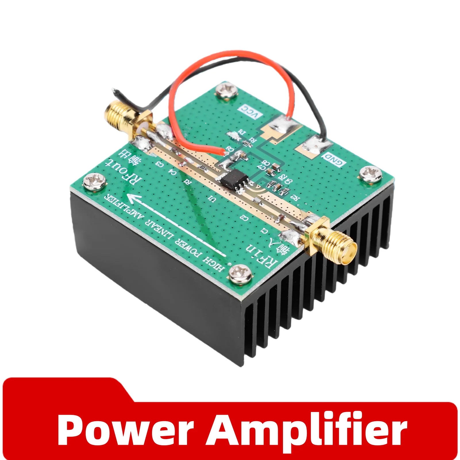 Amplificador Amplificador RF de 2,4 GHZ Radio RF2126 Amplificador de potencia RF 400‐2700MHz Amplificador de potencia RF de 2,4 GHZ 1W con disipador de calor