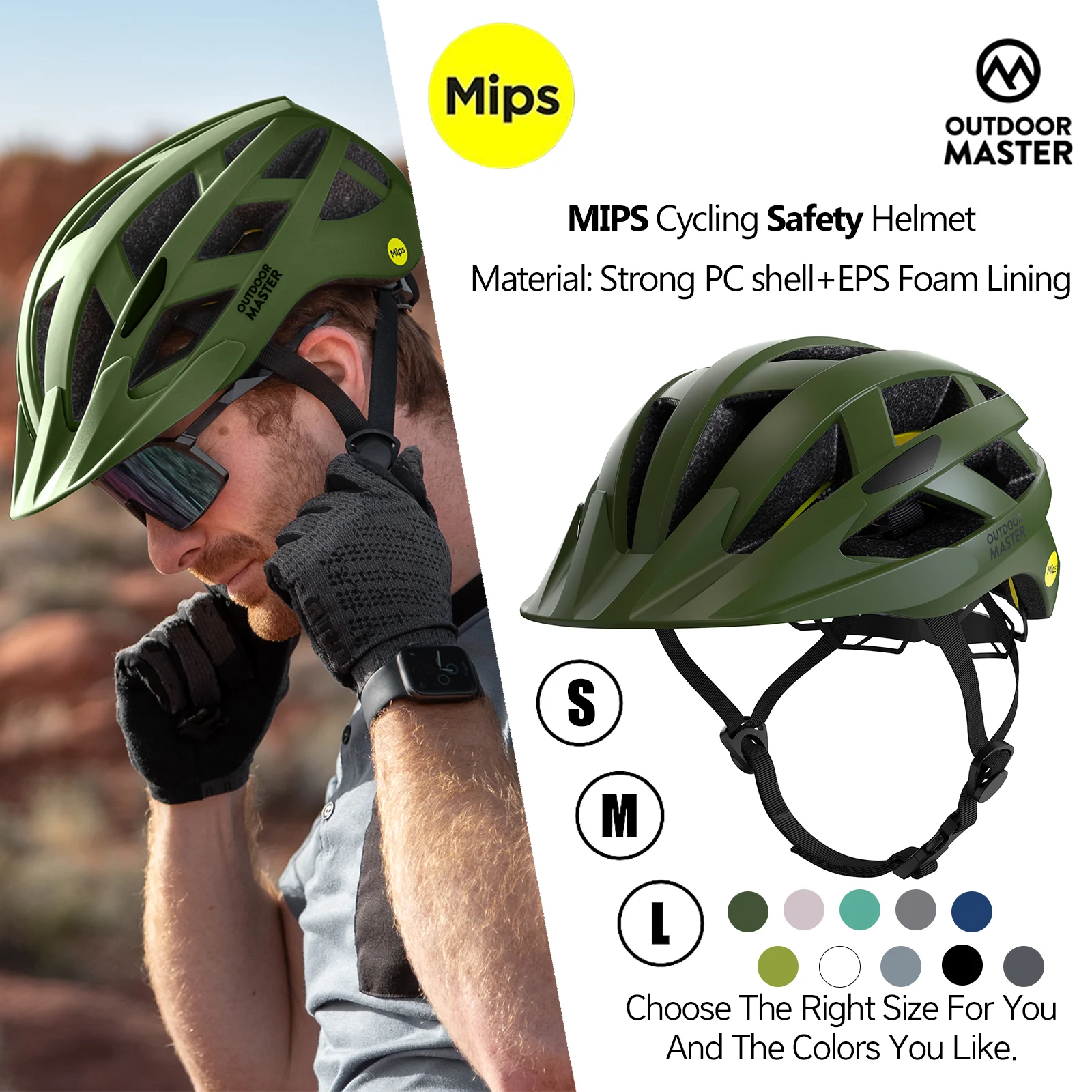 Casco de ciclismo OutdoorMaster Recreational GemMIPS: ventilación en varios el medio ambiente y dos forros extraíbles