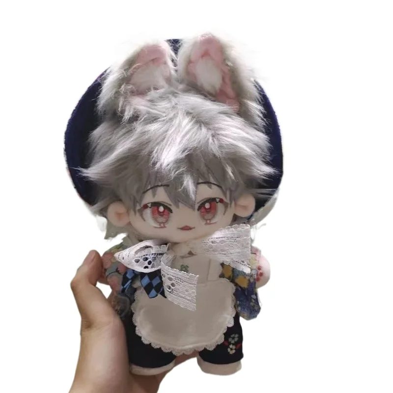 20cm Anime Attribute Kaworu Kawaii Cosplay Plush Stuffed Doll Body With Tail Set Cartoon Soft Plushies Model Toy Figures Gifts
