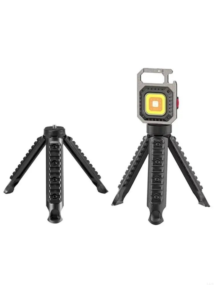 2pcs Outdoor Camp Stand Pocket Keychain Flashlight Tripod Light Holder