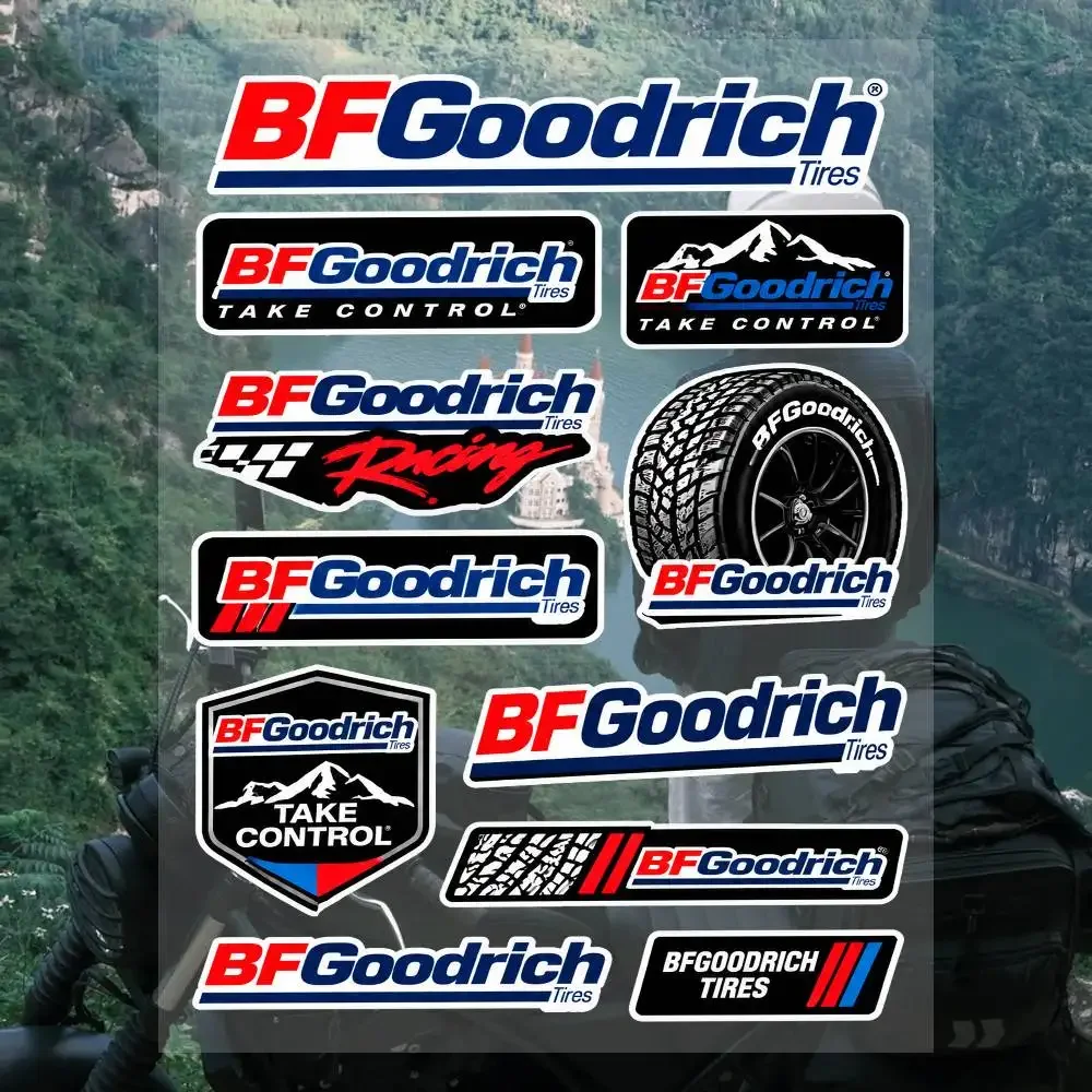 A-B-FGO-O-drich Motorcycle Logo Decals Sheet Waterproof Vinyl Racing Stickers For Bike Helmet Fuel Tank Laptop, Racing Fan