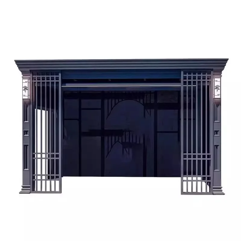 Outdoor gazebo courtyard European-style villa garden outdoor awning rural yard aluminum alloy electric louver pavilion