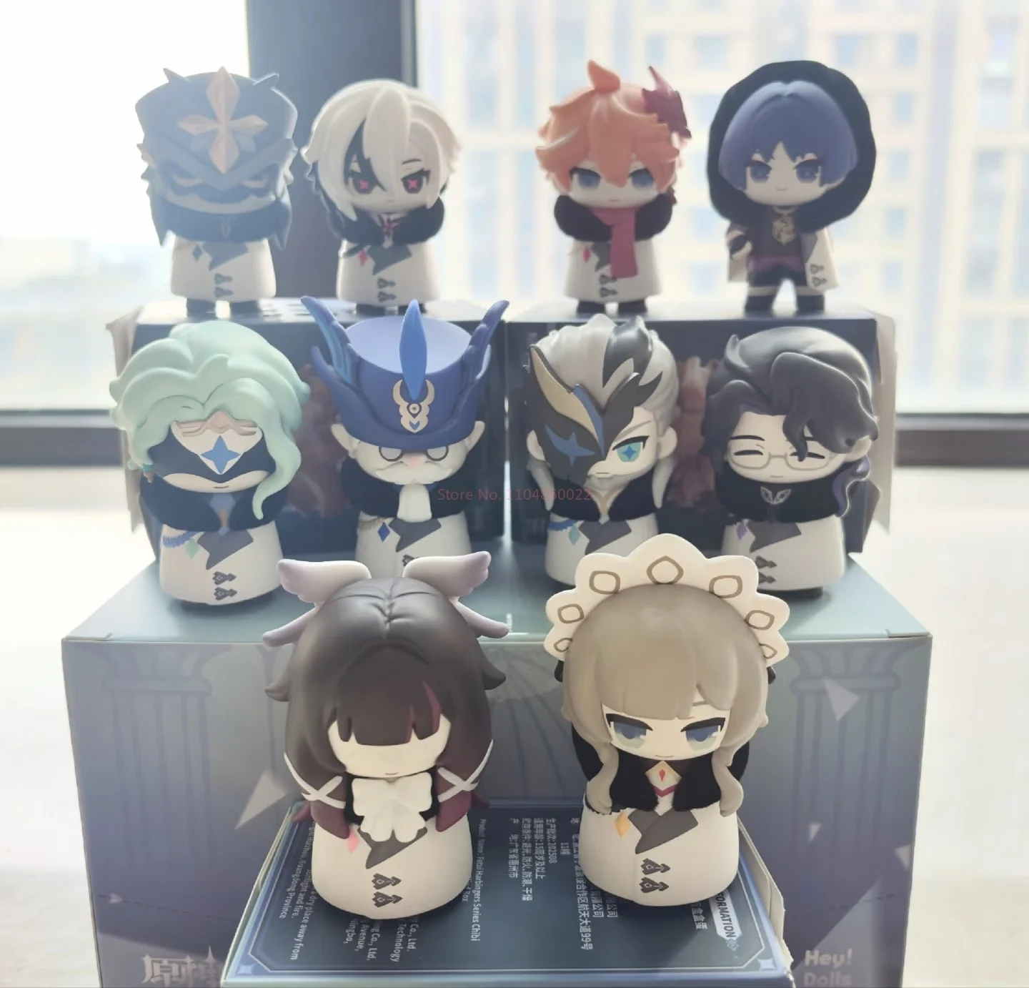 Oryginalna figurka Genshin Fatui Harbinger Blind Box Mihoyo, dekoracja na biurko, model zabawka, prezent świąteczny, nowa pudełko z niespodzianką