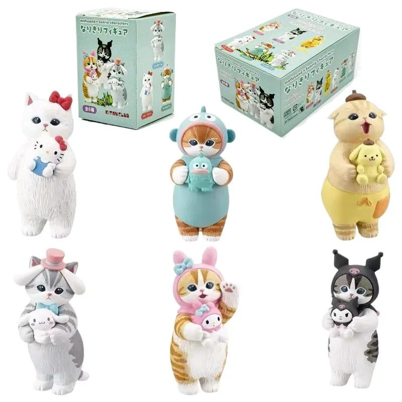 

Коллекционная фигурка-сюрприз Kawaii Shark Cat Cos Sanrio Characters: My Melody, Cinnamoroll, Pompompurin, Kuromi. Аниме-фигурка для декора рабочего стола.