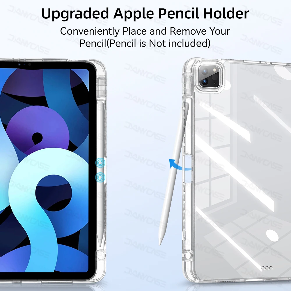 Case For iPad 11th (A16) 11in 2025/10th Gen 10.9 Inch 2022, Support Auto Wake/Sleep, Trifold Stand Cover, with Soft Acrylic Back