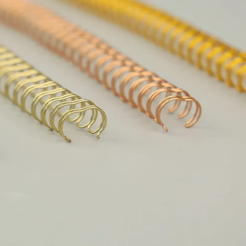 9.5/11 1/12.7mm 50pcs 2:1 Double Coil Loose Leaf A4 Binding Ring Double Wire Iron YO Ring Desk Calendar Rings for Wall Calendar
