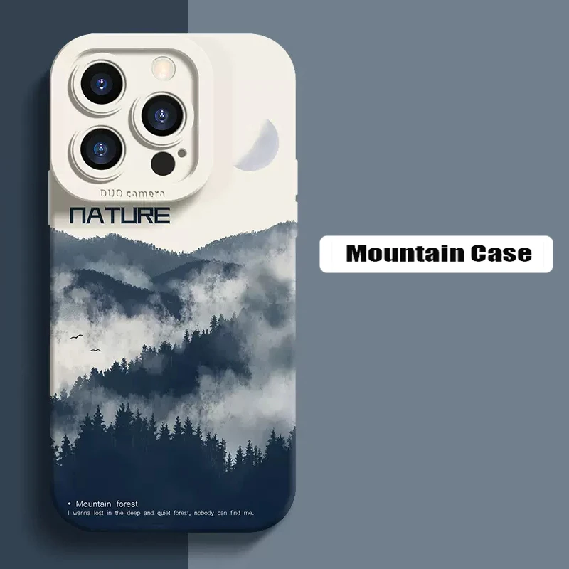 Mountain Clouds Pattern Case For Samsung Galaxy S21 S22 S23 S24 Plus Ultra Soft Silicone Protective Cover S 21 22 S22plus S21fe