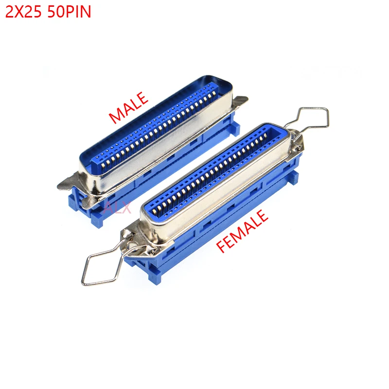 1PCS 57 Series 24/36/50 pin male female plug connector Line Pressed Type for computer printer 24pin/36pin/50pin