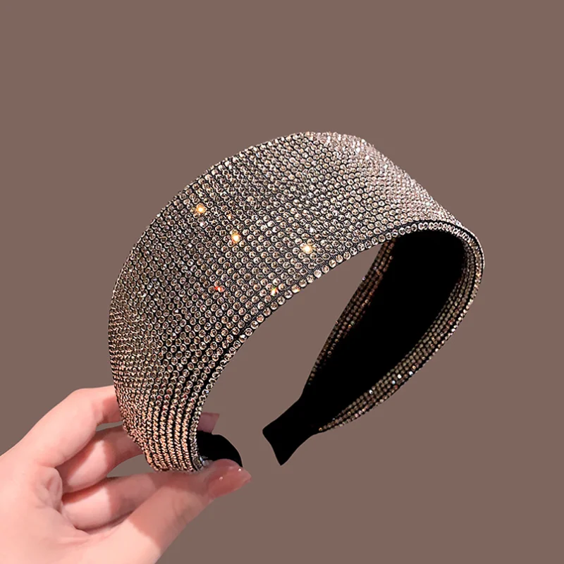

Full Diamond Ultra Wide Edge Headband for Women Pressed Hair Accessories Face Wash Hairbands Hair Clips Cover Grey Hair Hairpin