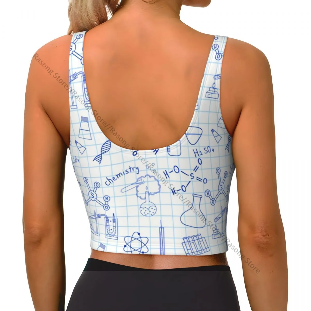 Sports Bra Women Running Yoga Clothes Vest Science Chemistry Geometry Math Nerd Geek And Genius Print Gathering Fitness Vest