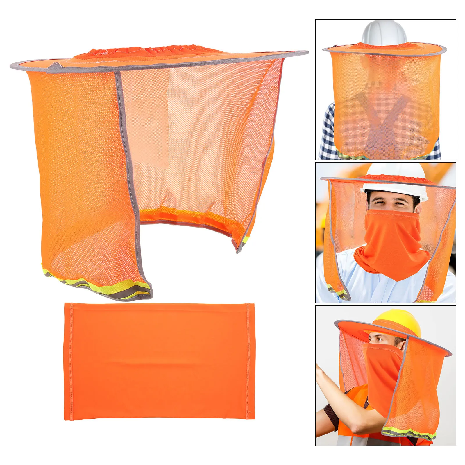 Sunshade Hat Brim Hard Hat Neck Shade Full Brim Mesh Visor For Construction Safety Uv Protection Outdoor Work