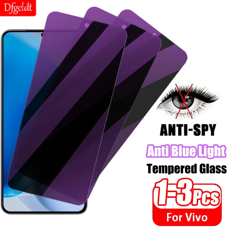 Anti Blue Light Privacy Tempered Glass for Vivo iQOO Neo11 10 9s Pro+ Screen Protector for iQOO Neo9 8 7 Pro SE Protective Film
