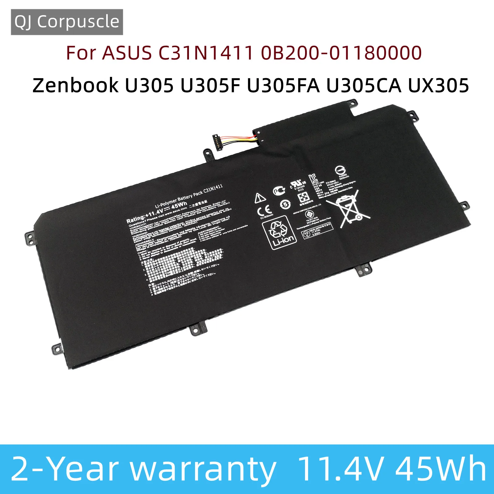 

New Original C31N1411 45Wh Laptop Battery For ASUS Zenbook U305 U305F U305FA U305CA UX305 UX305CA UX305F UX305FA 0B200-01180000