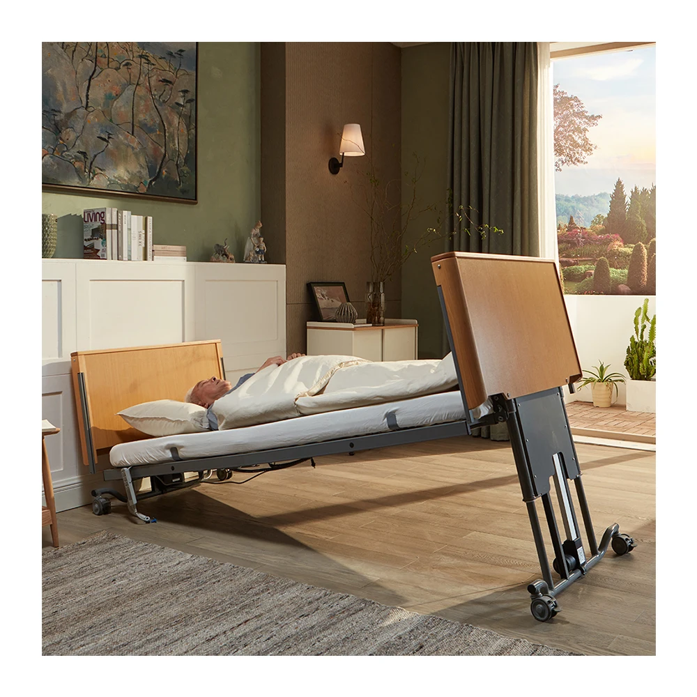 

Tekvorcare mdical beds for home care electric backrest nursing elderly care bed wood rotating bed