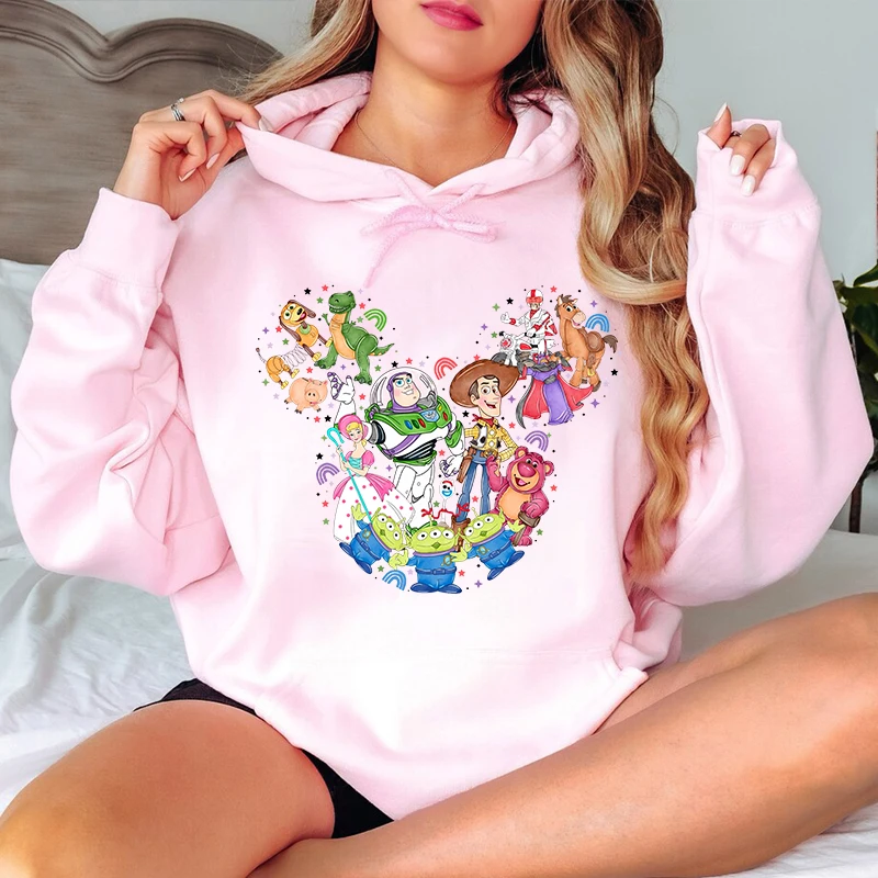 Toy Story Mickey Head Printed Women's Hoodie Loose Sweater Casual Top