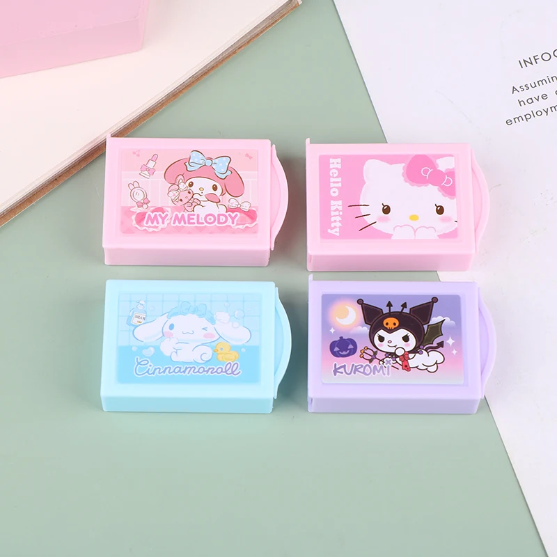 1PCS Random Kawaii Student Stationery Cute Card Sets With Creative Erasers Gift Cartoon Drawer Box Eraser