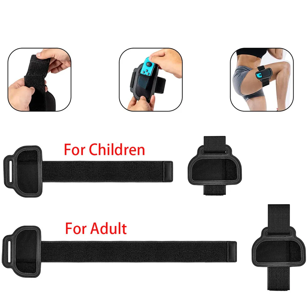 Correa de pierna para Switch Sports Play Soccer, para JoyCons Switch OLED modelo controlador accesorios de juego, correa elástica ajustable
