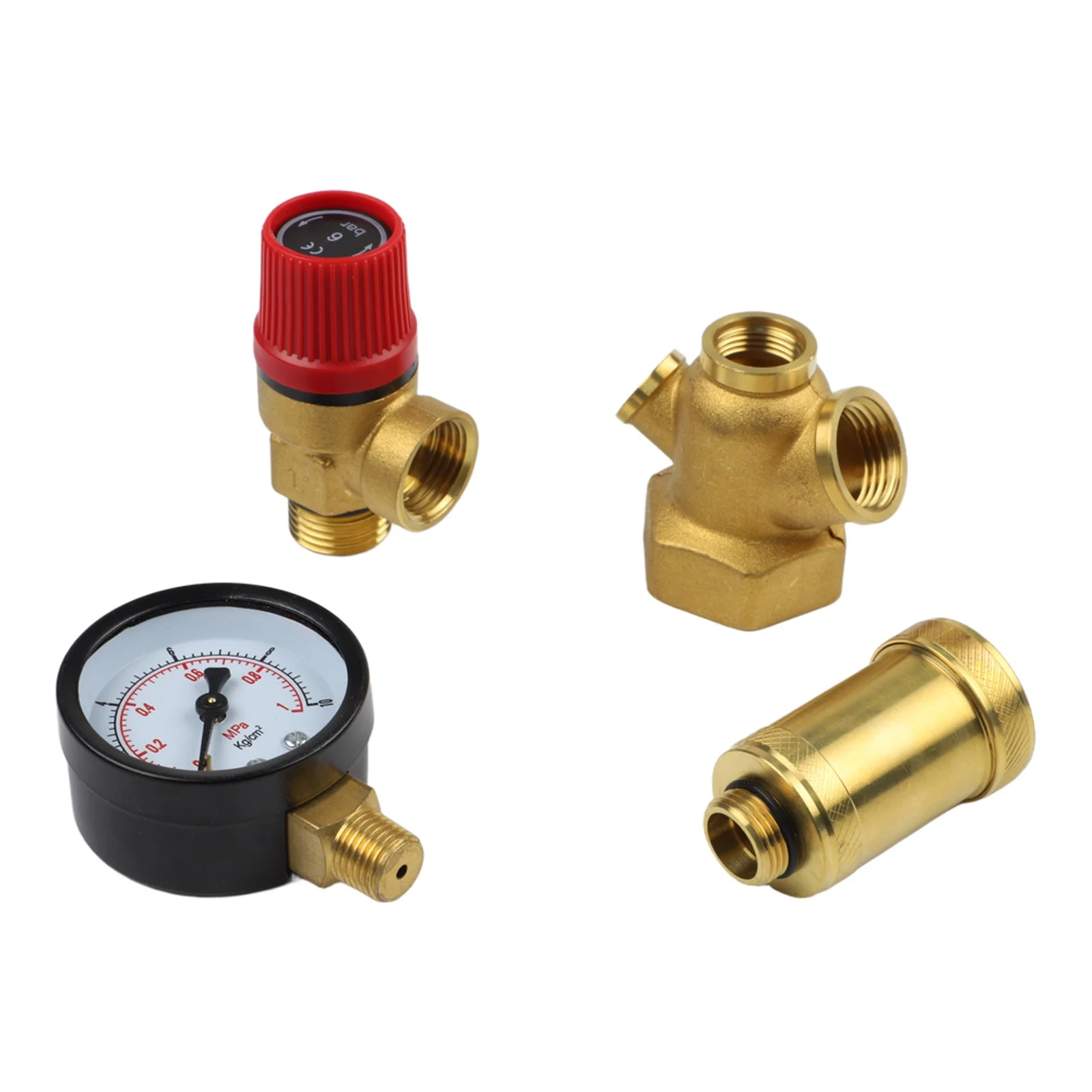 1\\\\\\\'\\\\\\\' Internal Thread 1 Pcs Safety Group Valve Home Garden Brass Golden Home Improvement Integrated Mounting Valve