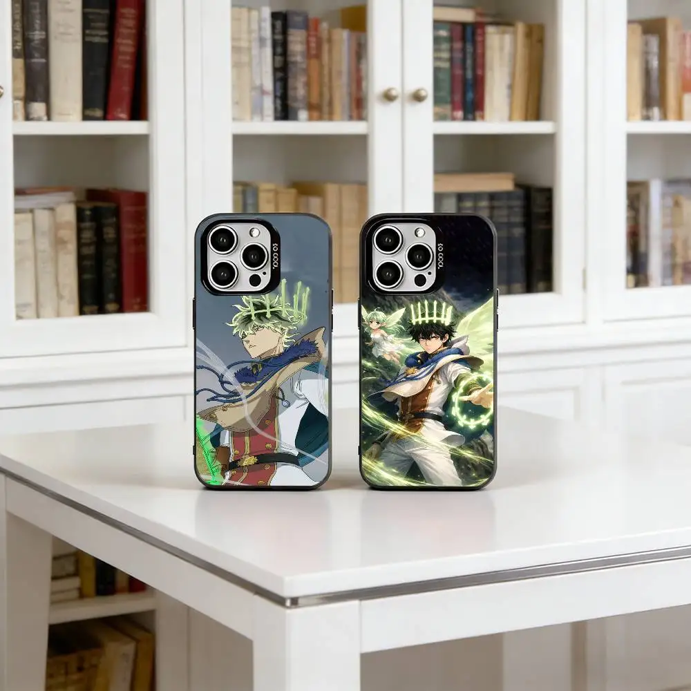 

Anime Black Clover Phone Case For iPhone 17,16,15,14,13,12,11 Plus,Pro Max,XS,Colorful Silver Phone case Funda Cover