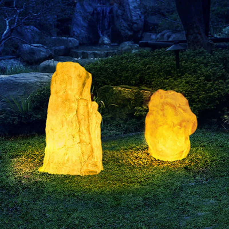 

outdoor lawn lamp waterproof lawn garden lamp landscape lamp park lamp resin natural imitation mountain fake stone outdoor lamp