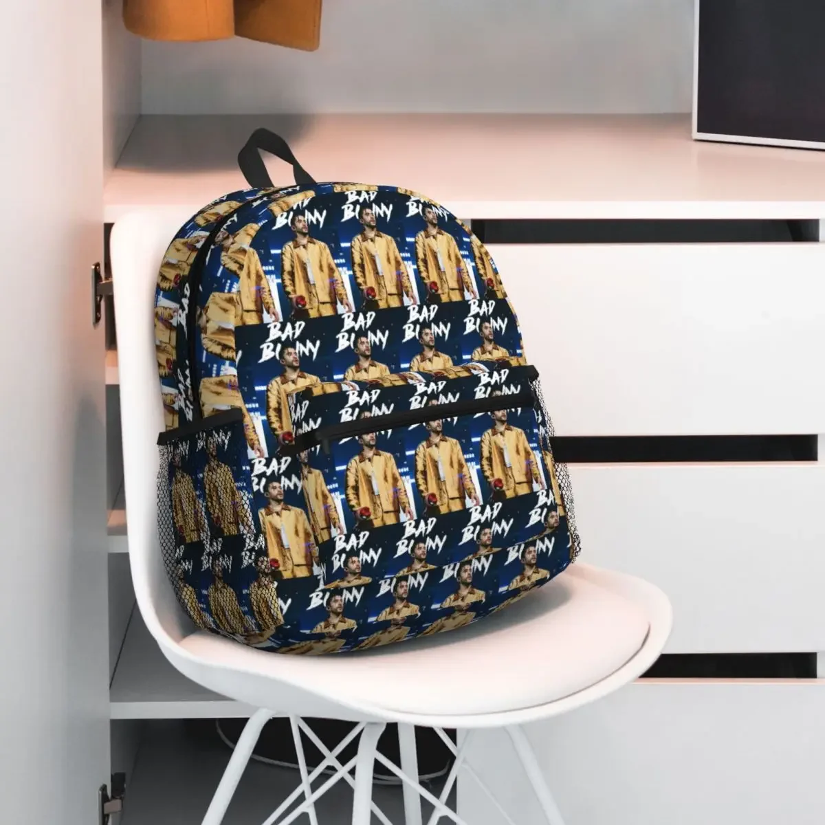 

Rapper Bad Bunny Student Backpack School Bag Hiking Travel Daypack for Men Women Fashion Bookbag Shoulder Bags