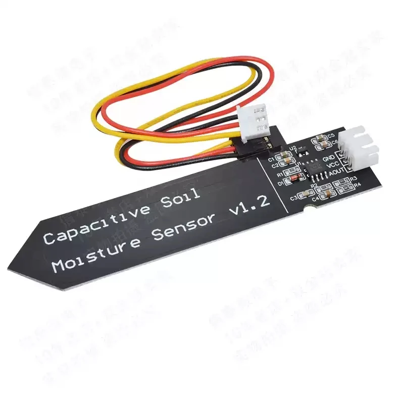 Capacitive Soil Moisture Detection Sensor Module Analog Output Corrosion-Resistant Wide Voltage Operation with Power Delivery