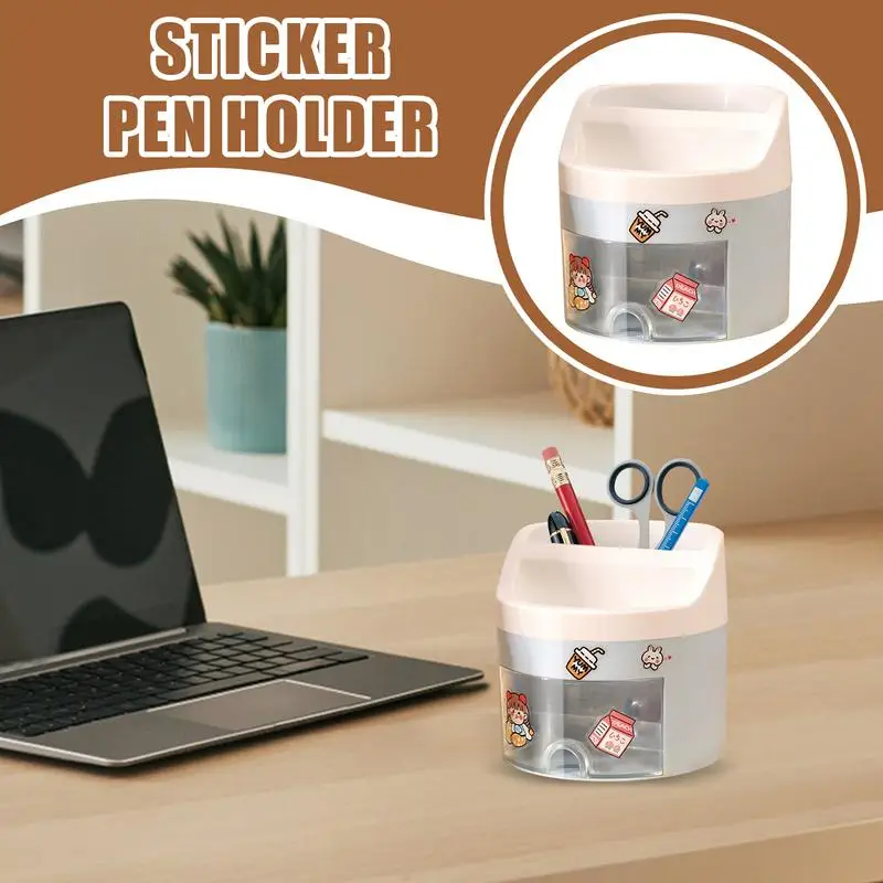 Милый держатель для ручек для стола, органайзер для карандашей, стильный настольный держатель для ручек, креативный многофункциональный держатель для карандашей для