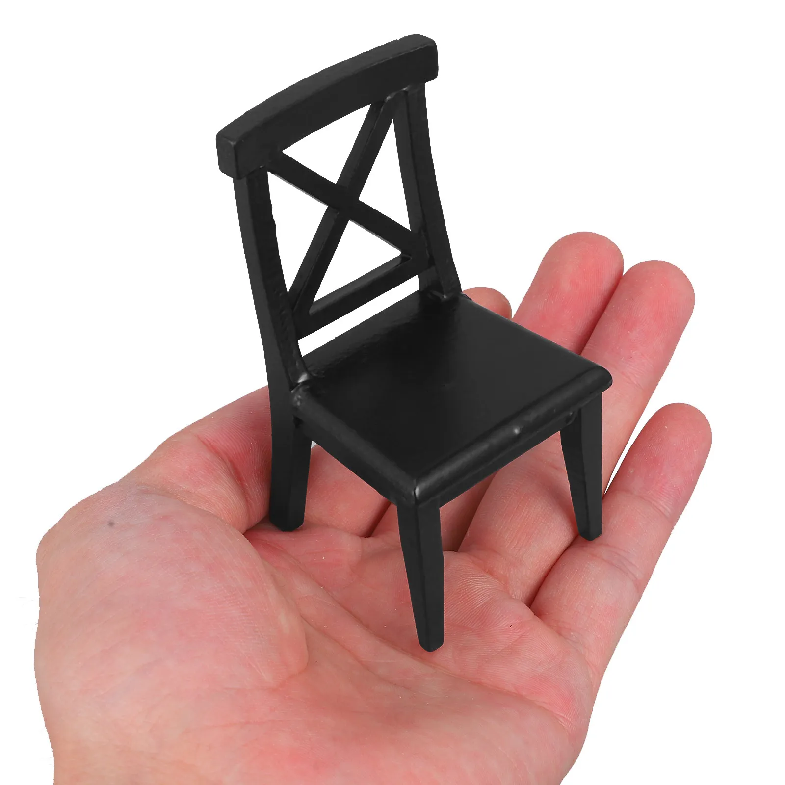 

Mini Chair Decorative Rustic Wood Miniature Furniture Compact Size Realistic Mini House Scene Decor Micro Landscape Prop