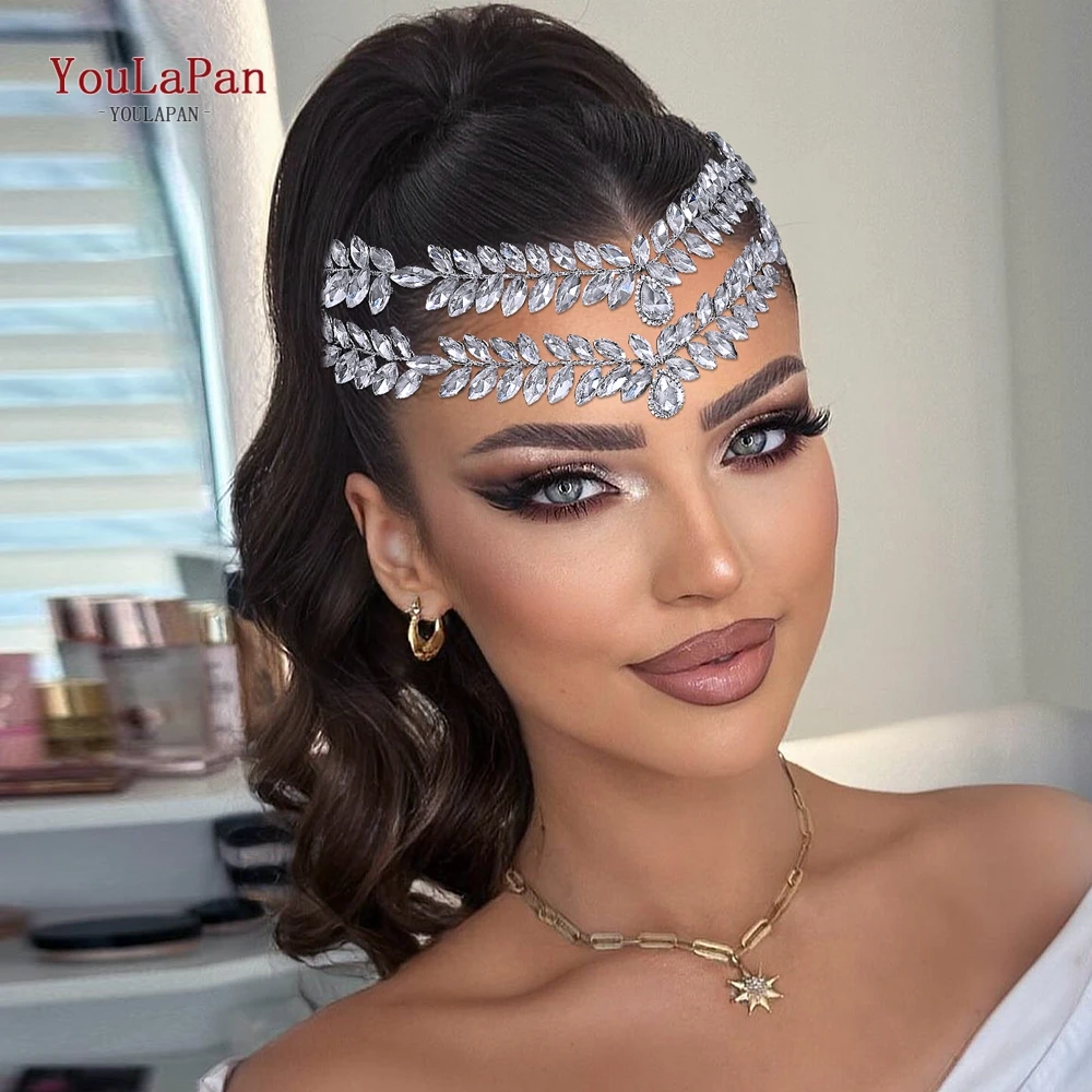 

TOPQUEEN Luxury Wedding Headpiece Bride Rhinestone HeadBand Handmade Bridal Headdress Women Banquet Party Hair Accessories HP938