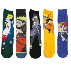 Nuovi calzini Naruto Uzumaki Madara calzini Cosplay Anime Figure Fashion calzini a tubo medio Cartoon calze sportive Casual regalo per bambini