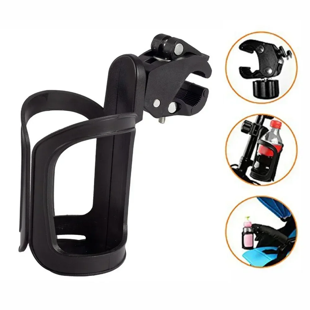 Baby Stroller Cup Holder Rack Bottle Universal 360 Rotatable Cup Holder for Pram Baby Stroller Carrying Case Milk Bottle Cart