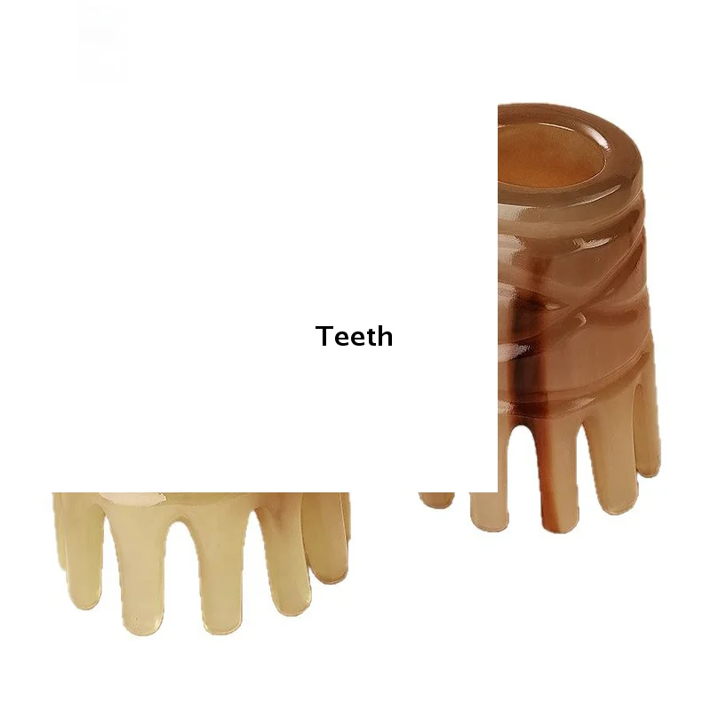 

Horn Comb Professional Hairdressing Salon Scalp Massage Anti-Hair Loss Wide Tooth Combs For Extensions