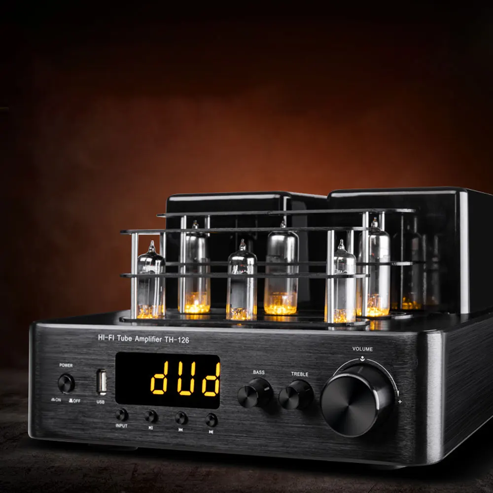 TH-126 High-power Tube Amplifier Fiber Coaxial Bluetooth HIFI Amplifier 120W +120W