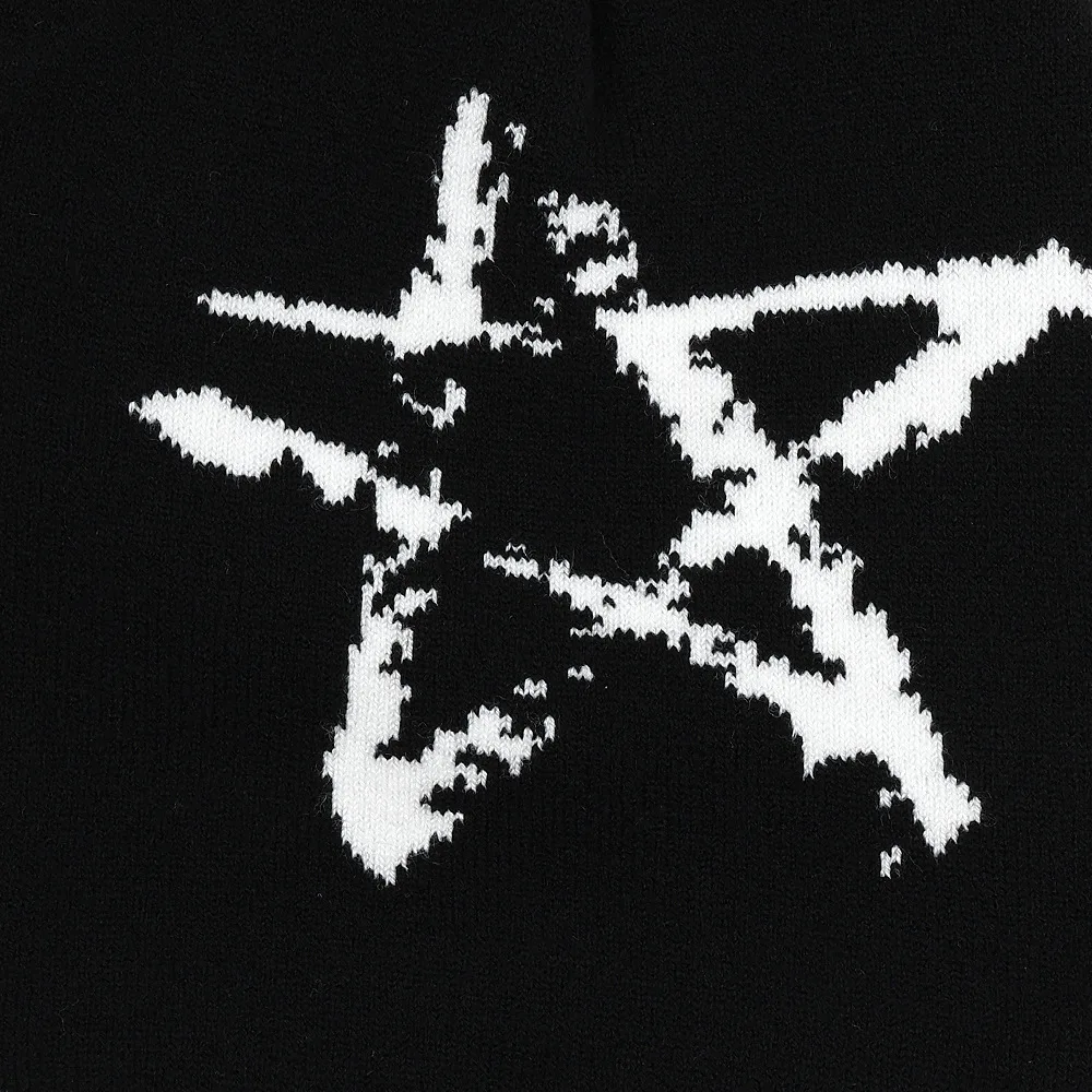 كول ستار نمط الشتاء الدافئة بيني للنساء الرجال في الهواء الطلق Skullcap التزلج قبعة Y2K الباردة قبعة الهيب هوب الدراجات متماسكة قبعة الخريف