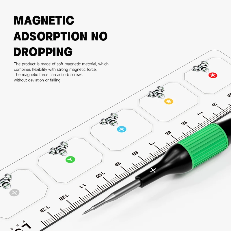 Luowei LW-333/334 Soft Magnetic Screw Organizer Pad - Double-Sided, Soft Magnetic & Zoned for Phone/Computer Screw Management