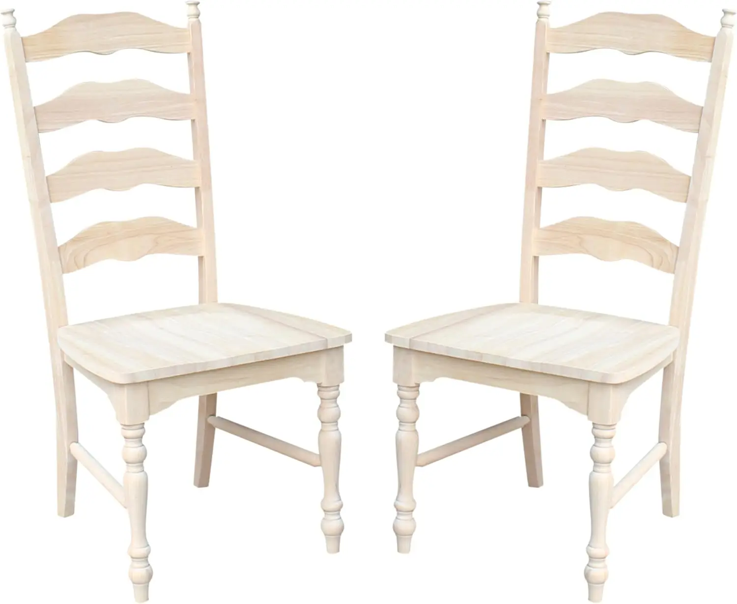 International Concepts Maine Ladderback Chairs, Wood, Set of 2