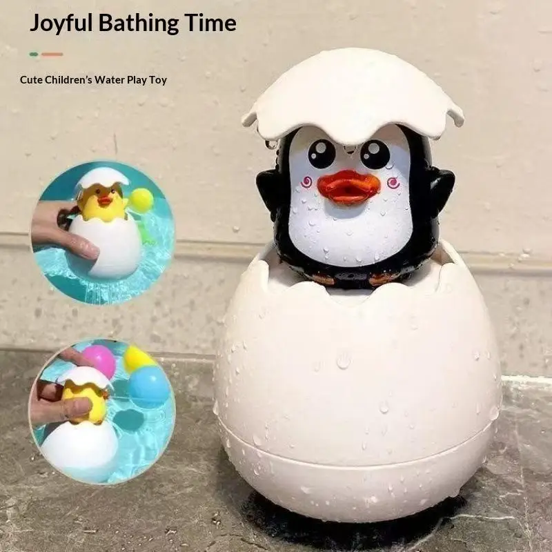 Egg Shell Sprinkler Bath Toy Sensory Development Cute Animal Water Spray Game for Kids Toddlers Bathtub Playtime