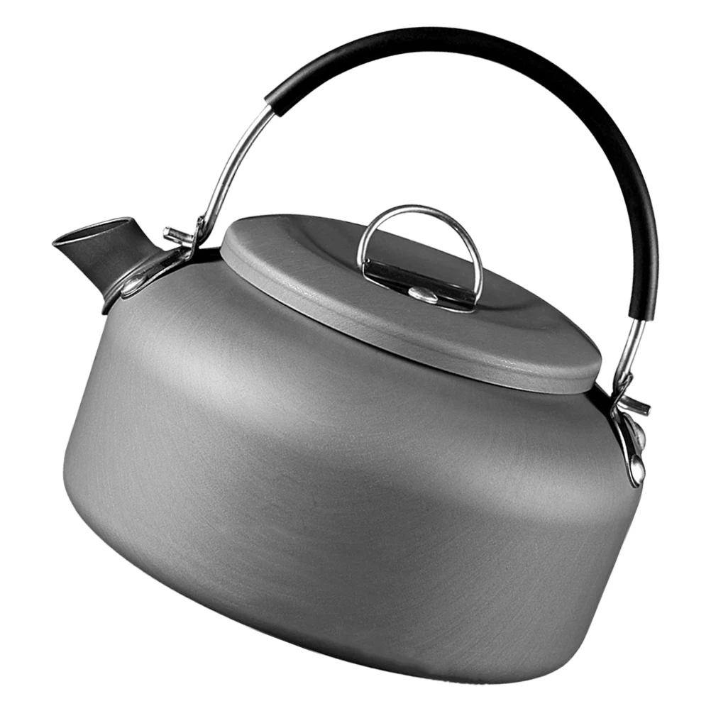 

Sturdy Outdoor Camping Kettle Aluminium Alloy Heat Resistant Water Pot Ergonomic Handle Portable Stovetop Tea Kettle For Gas