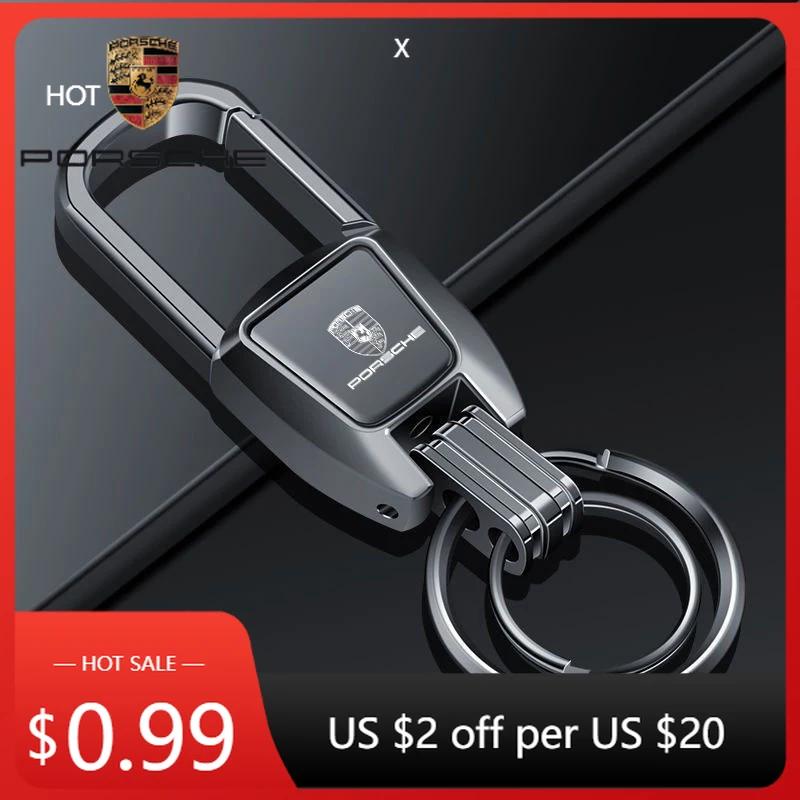 

Car Sticker For Porsche Cayman Cayenne 911 Macan Metal Car Emblems Keychain Key Ring Anti-Loss Keyring Pendant For Porsche Caye