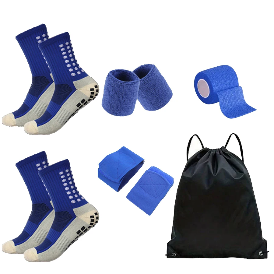 Ensemble de 7 chaussettes de sport classiques et accessoires de protection, adaptés à divers sports tels que le basket-ball, le football, etc.