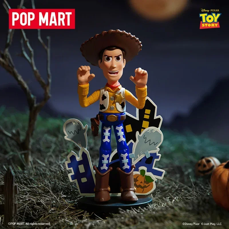 POP MART Disney/Pixar SPOOKY NIGHT Series Blind Box Toys Kawaii Anime Action Figure Caixa Surprise Mystery Box Dolls Girls Gift