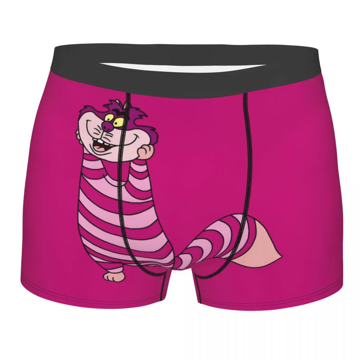 

Нижнее белье с героями мультфильмов «Чеширский кот», мужские шорты-боксеры с принтом «Алиса в стране чудес», трусы, дышащие трусы