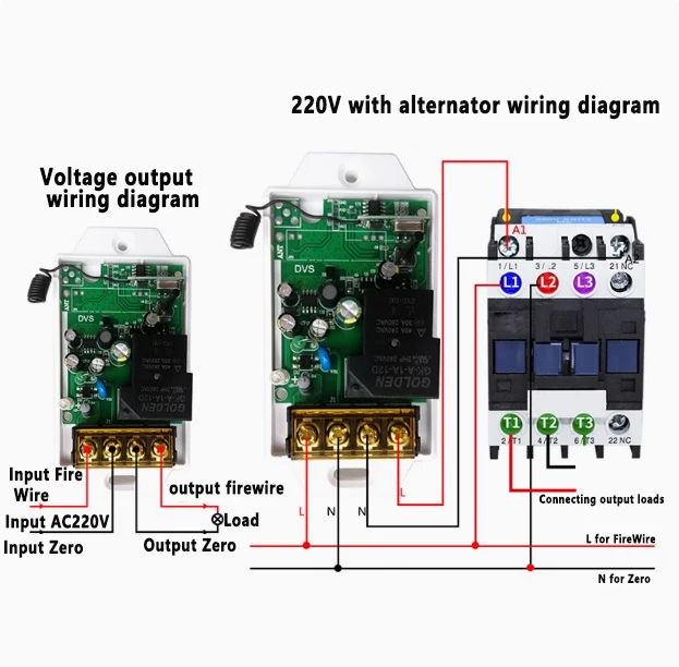 DC12V/24V AC220V Control Panel Switch Remote Control Wireless Controller ZK2LM AC and DC Motor Remote Controller