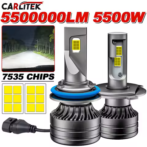 5500W H1 H4 H7 LED Headlight Canbus No Errors H8 H11 HB3 9005 HB4 9006 9012 Hir2 Led Bulb 7535 CSP 6000K Kit 12V Turbo Fog Lamps