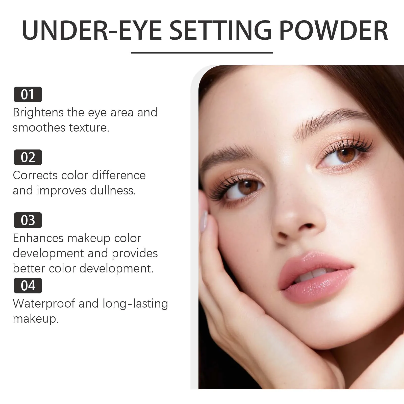 目の下のブライトニングパウダー セッティングフィニッシングパウダー 半透明ルースパウダー オイルコントロールメイクアップ 長持ち防水 6g