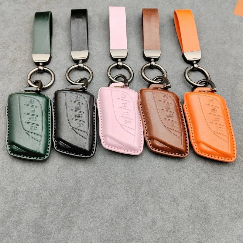 

ICAR Genuine Leather for Lexus NX ES UX US RC LX GX IS RX 200 250h 350h LS 450h 260h 300h UX200 4 Button Car Key Case Cover Fob